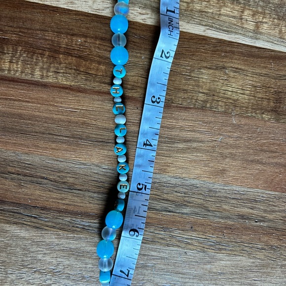 Custom Swiftie Blue and White Beaded Bracelet - Picture 4 of 4